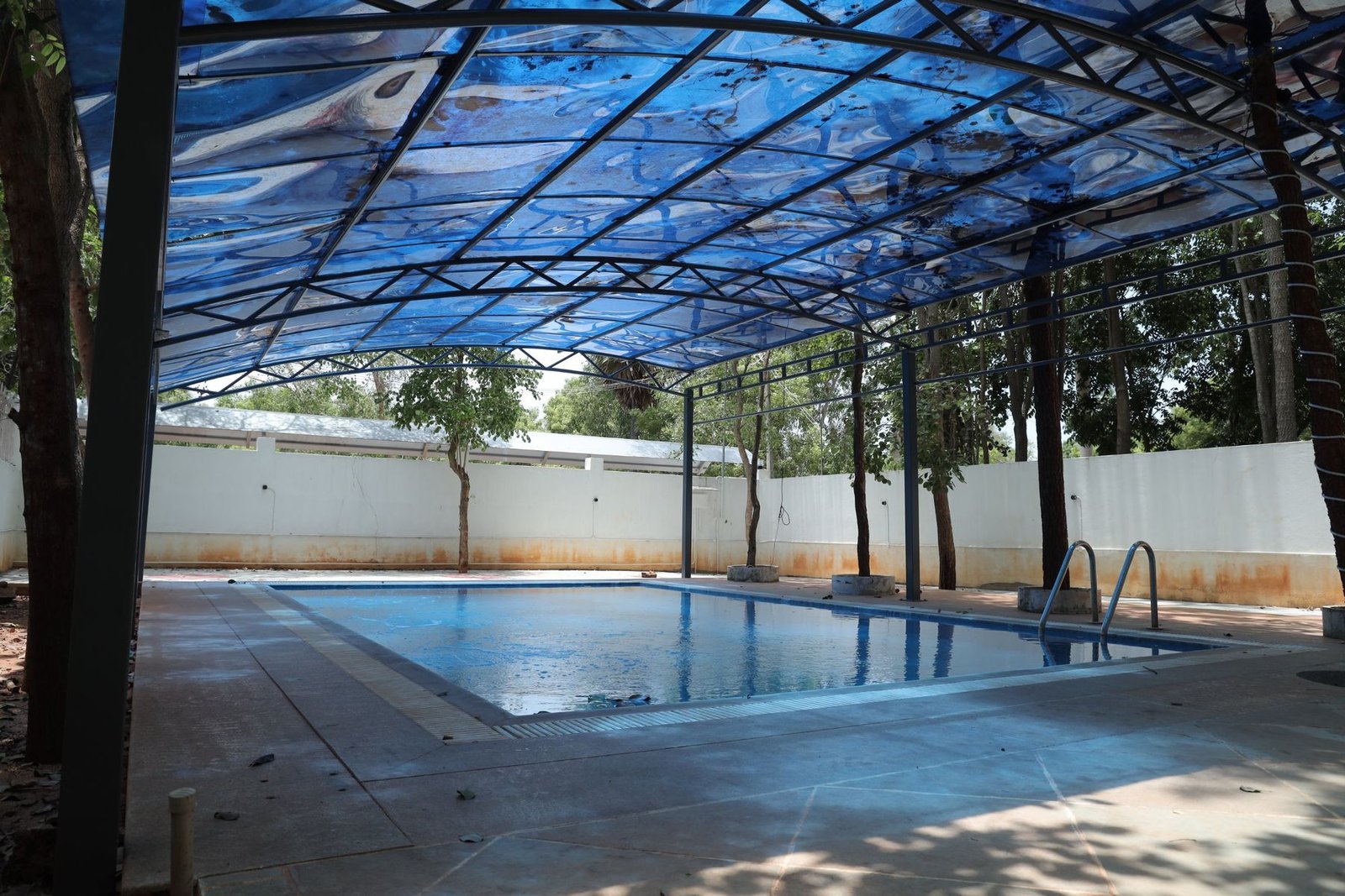 Covered swimming pool